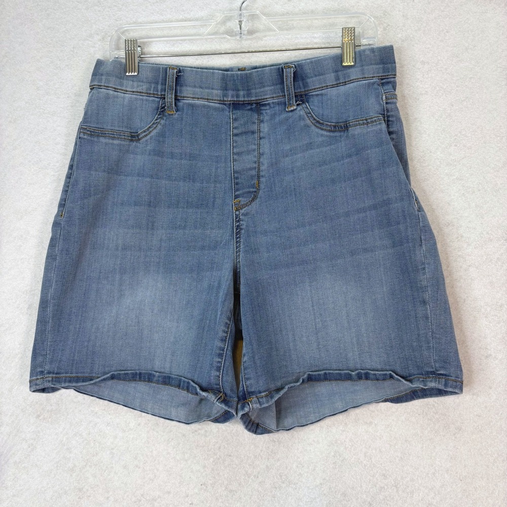 Judy Blue Medium Wash High Rise Pull On Denim‎ Shorts Womens 1X Casual Summer